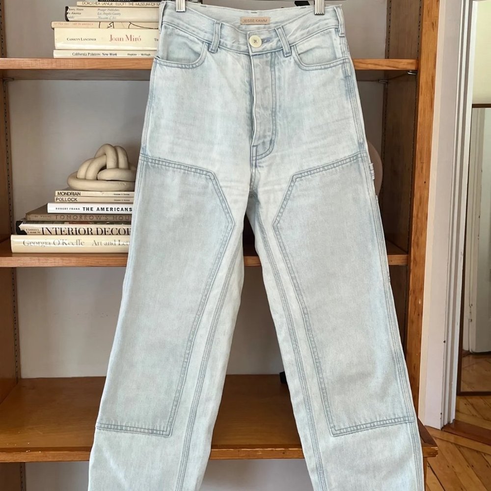 FSOT Jesse Kamm Pale blue denim patchfront handy pants size 0